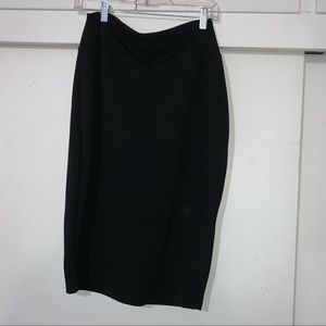 Black knee length skirt